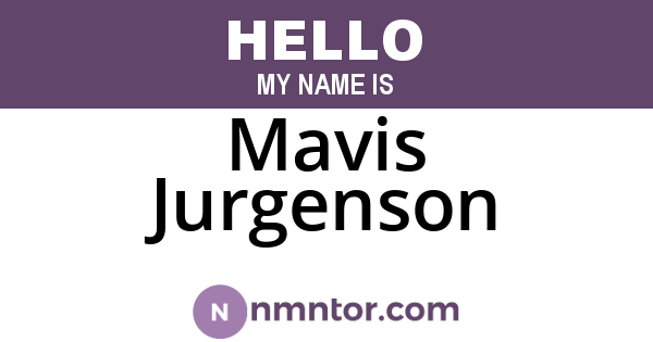 Mavis Jurgenson
