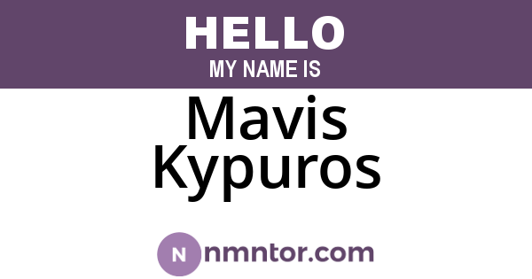 Mavis Kypuros