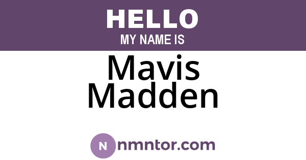 Mavis Madden