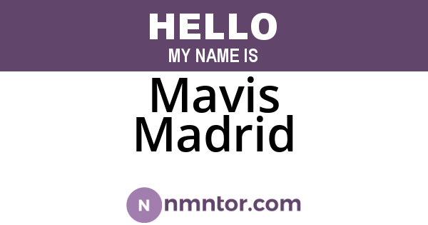 Mavis Madrid