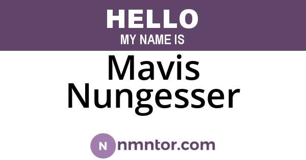 Mavis Nungesser