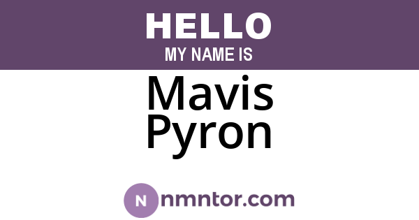 Mavis Pyron