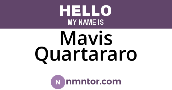 Mavis Quartararo