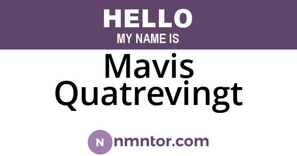 Mavis Quatrevingt