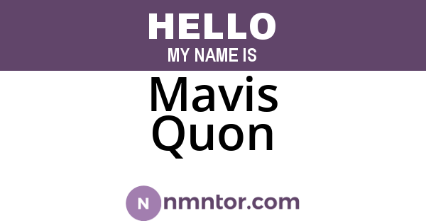 Mavis Quon