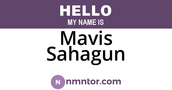Mavis Sahagun