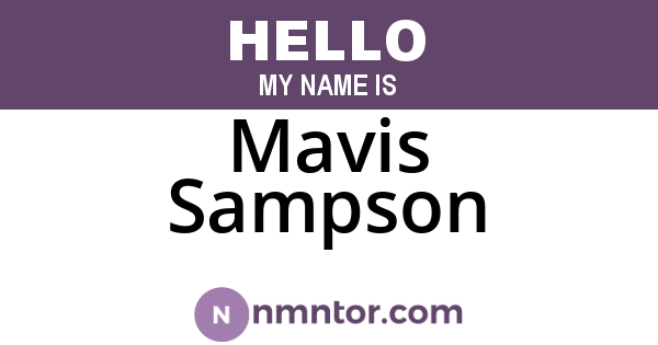 Mavis Sampson