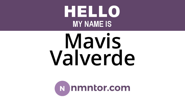 Mavis Valverde