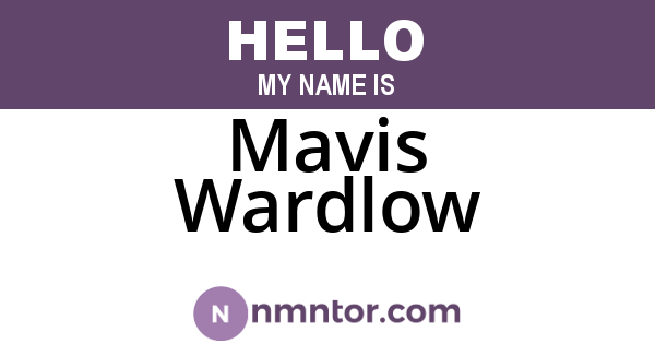 Mavis Wardlow
