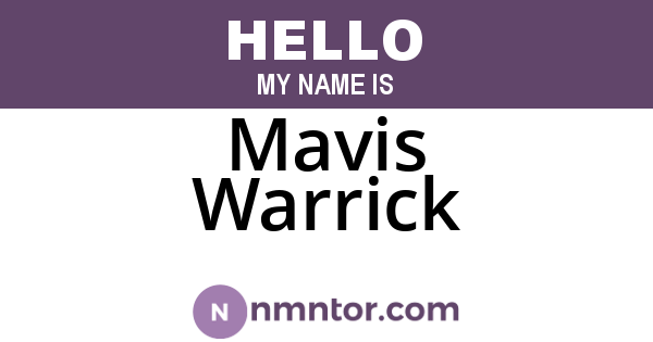Mavis Warrick
