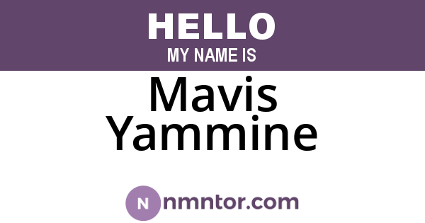 Mavis Yammine