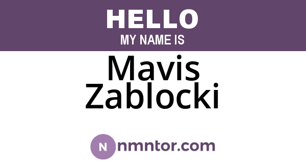 Mavis Zablocki