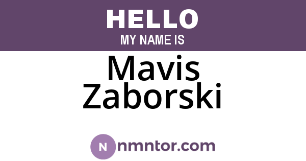 Mavis Zaborski