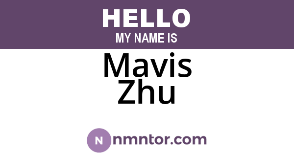 Mavis Zhu