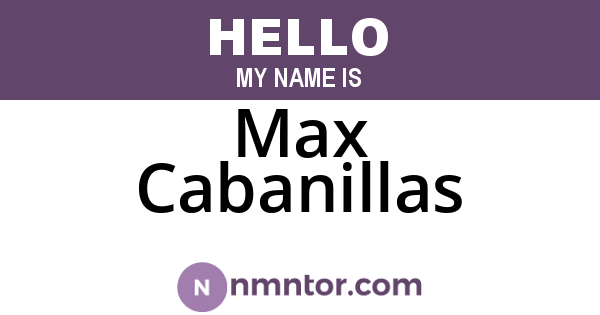 Max Cabanillas