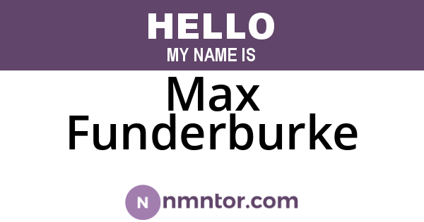 Max Funderburke
