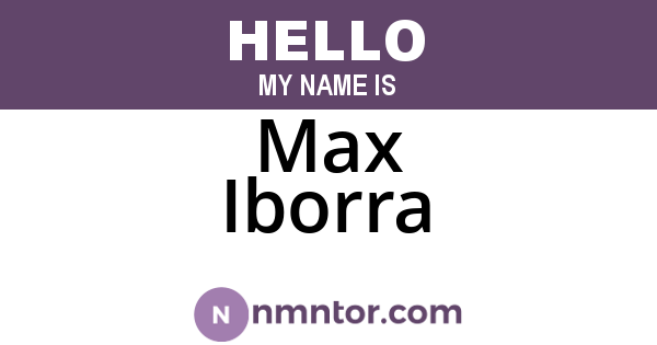 Max Iborra