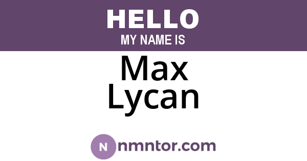 Max Lycan