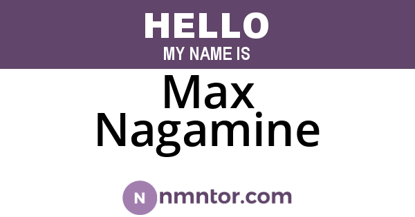 Max Nagamine