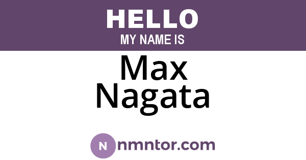 Max Nagata