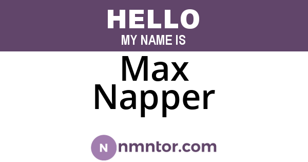Max Napper