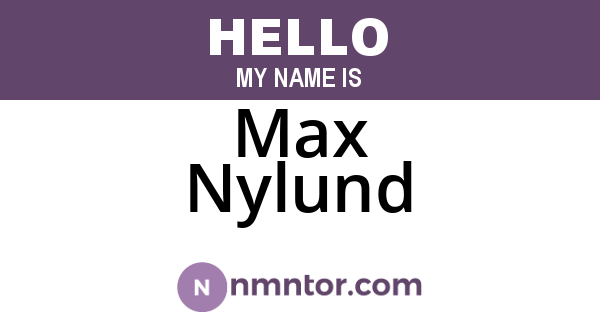 Max Nylund