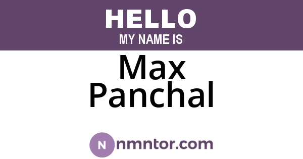 Max Panchal