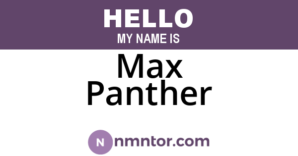 Max Panther