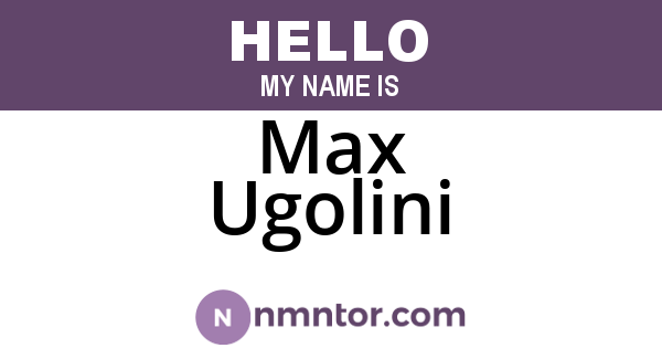 Max Ugolini