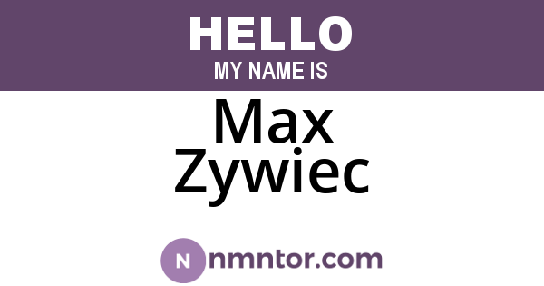 Max Zywiec