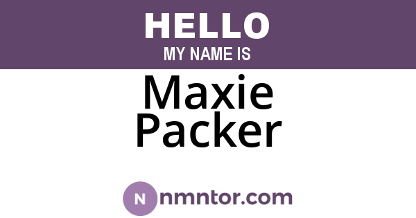 Maxie Packer