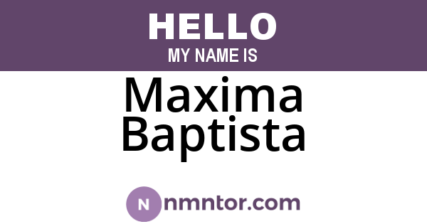 Maxima Baptista