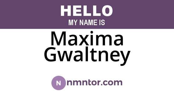 Maxima Gwaltney
