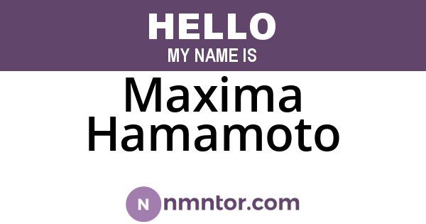 Maxima Hamamoto
