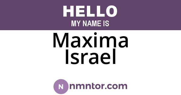 Maxima Israel