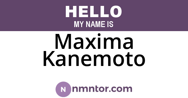 Maxima Kanemoto