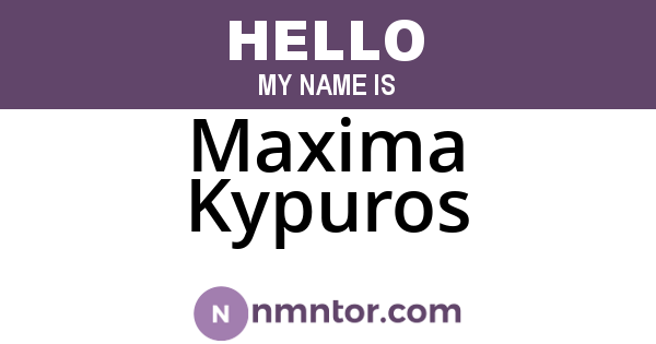 Maxima Kypuros