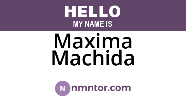 Maxima Machida