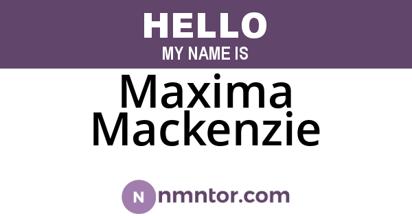 Maxima Mackenzie