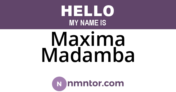Maxima Madamba