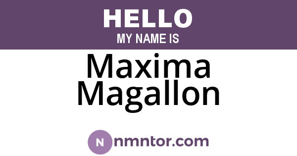 Maxima Magallon