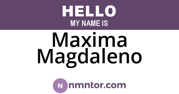 Maxima Magdaleno