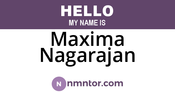Maxima Nagarajan