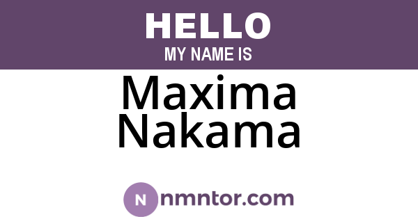 Maxima Nakama