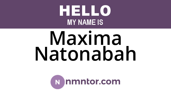 Maxima Natonabah