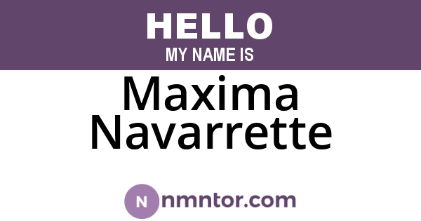 Maxima Navarrette