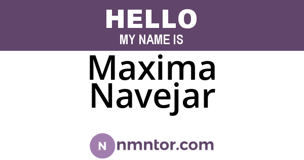Maxima Navejar