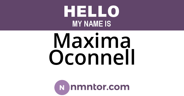 Maxima Oconnell