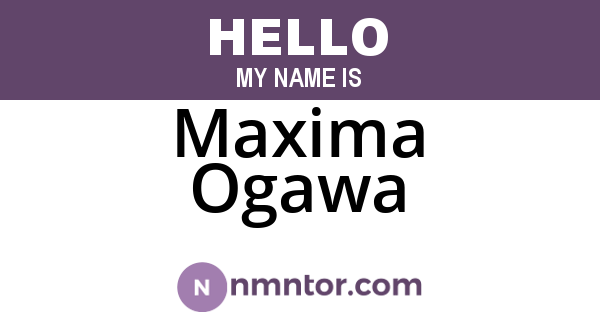 Maxima Ogawa