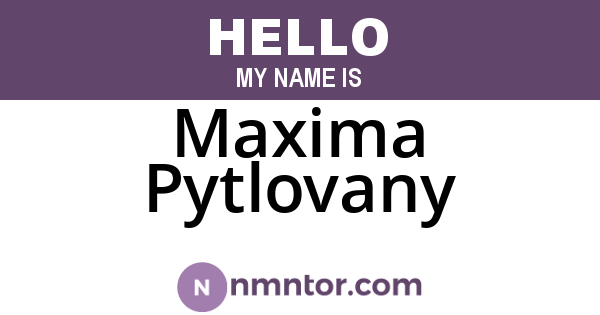 Maxima Pytlovany